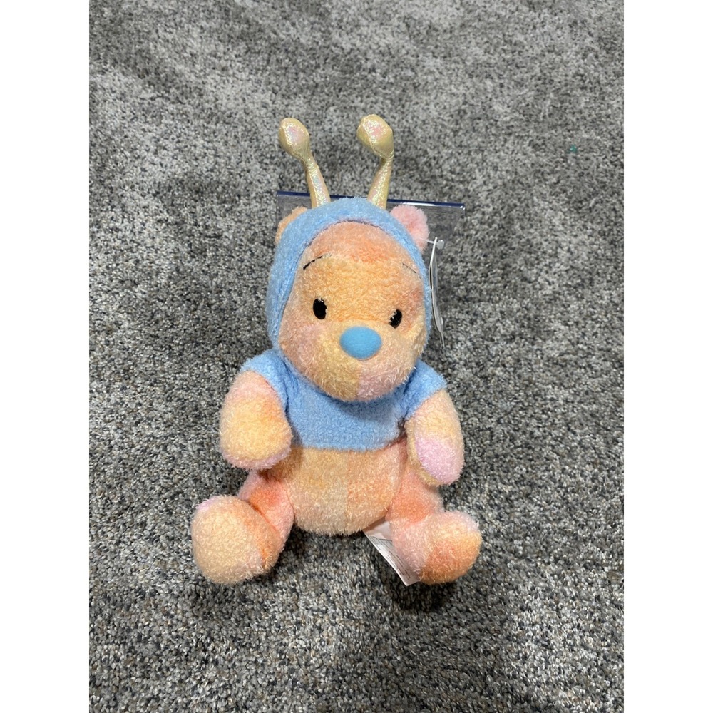 Disney Winnie the Pooh Sherbert Butterfly Plush Blue Hooded Disneyland Resort